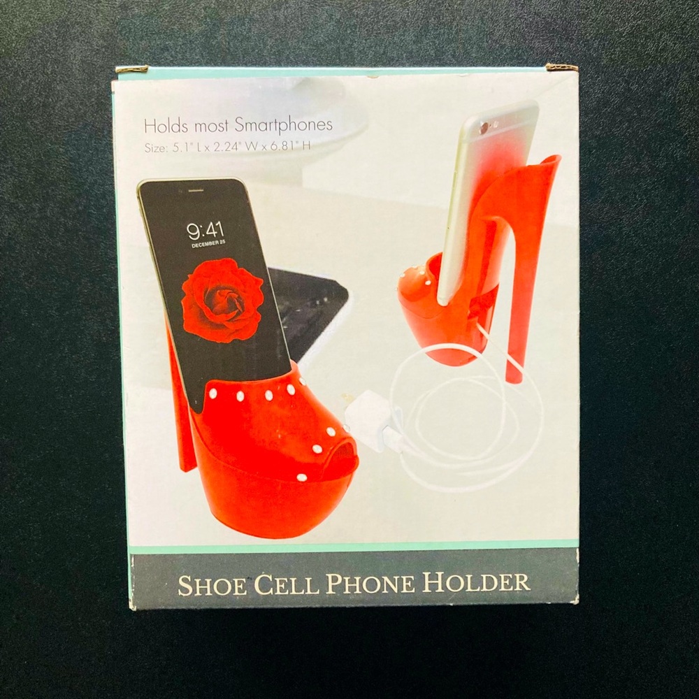 NIB Red Stiletto Cell Phone Holder